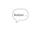 Bulle de BD qui dit "Bonjour"