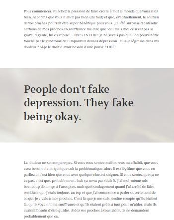 Une phrase mise en avant au milieu de texte.